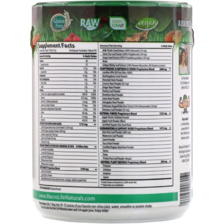 Macrolife Naturals, Macro Greens, Superalimento, 850 g (30 oz) - Image 2