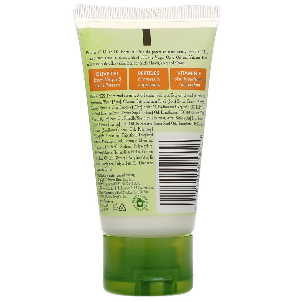 Palmer's, Fórmula com manteiga de oliveira com vitamina E, creme concentrado, 2,1 oz (60 g) - Imagem 2