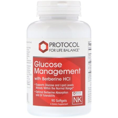 Protocol for Life Balance, Gerenciamento de Glicose com Berberina HCL, 90 Softgels