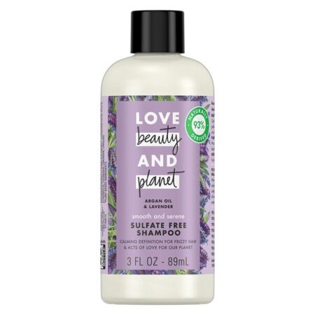 Love Beauty and Planet, Smooth and Serene Shampoo, Argan Oil & Lavender, 3 fl oz (89 ml)