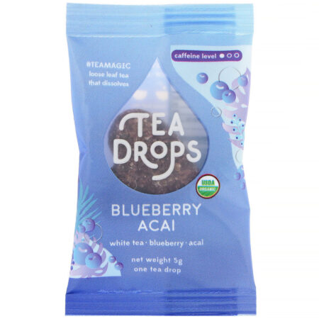 Tea Drops, Mirtilo Açaí Branco, 1,8 oz (51 g) - Imagem 3