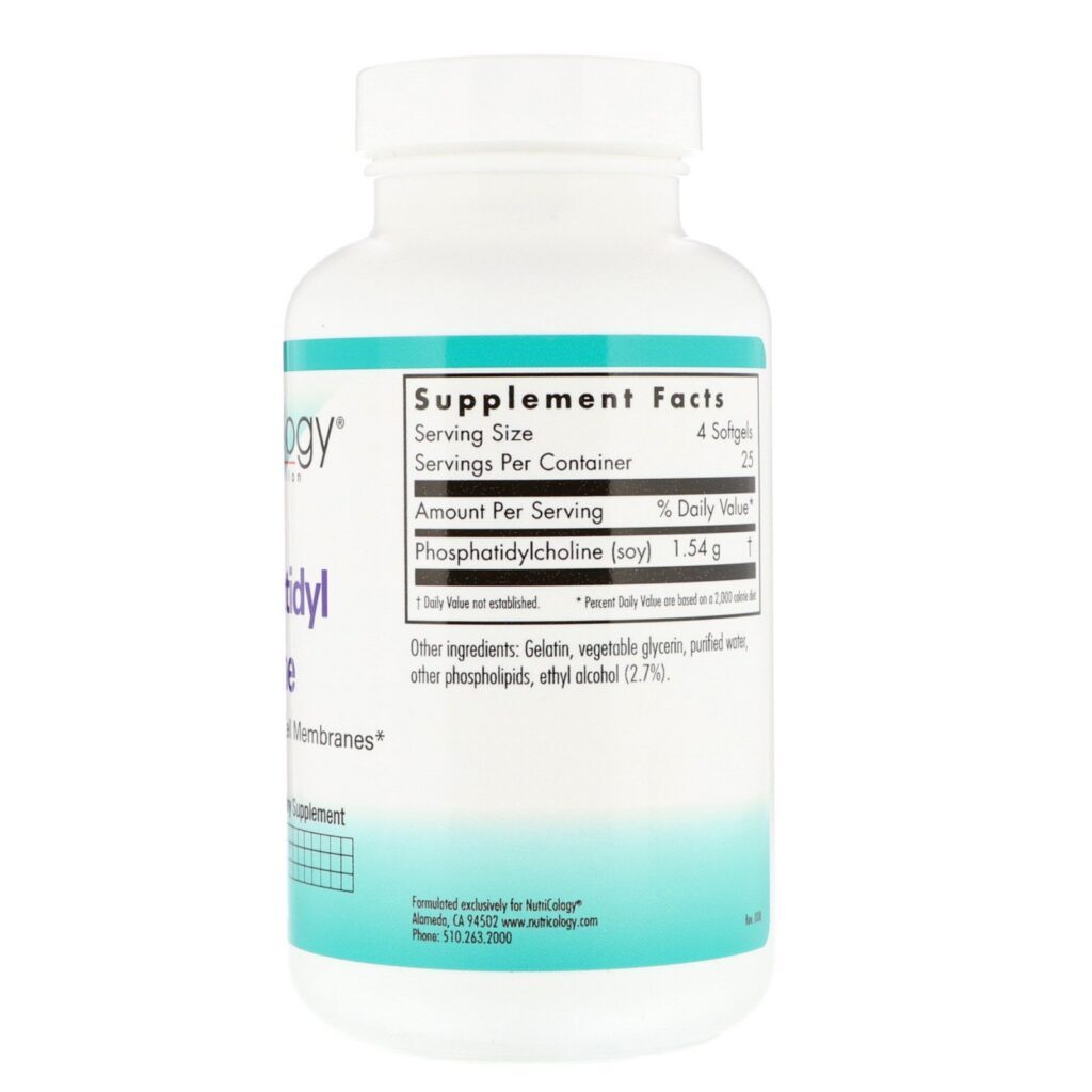 Nutricology, Fosfatidilcolina, 100 Cápsulas Gelatinosas - Imagem 2