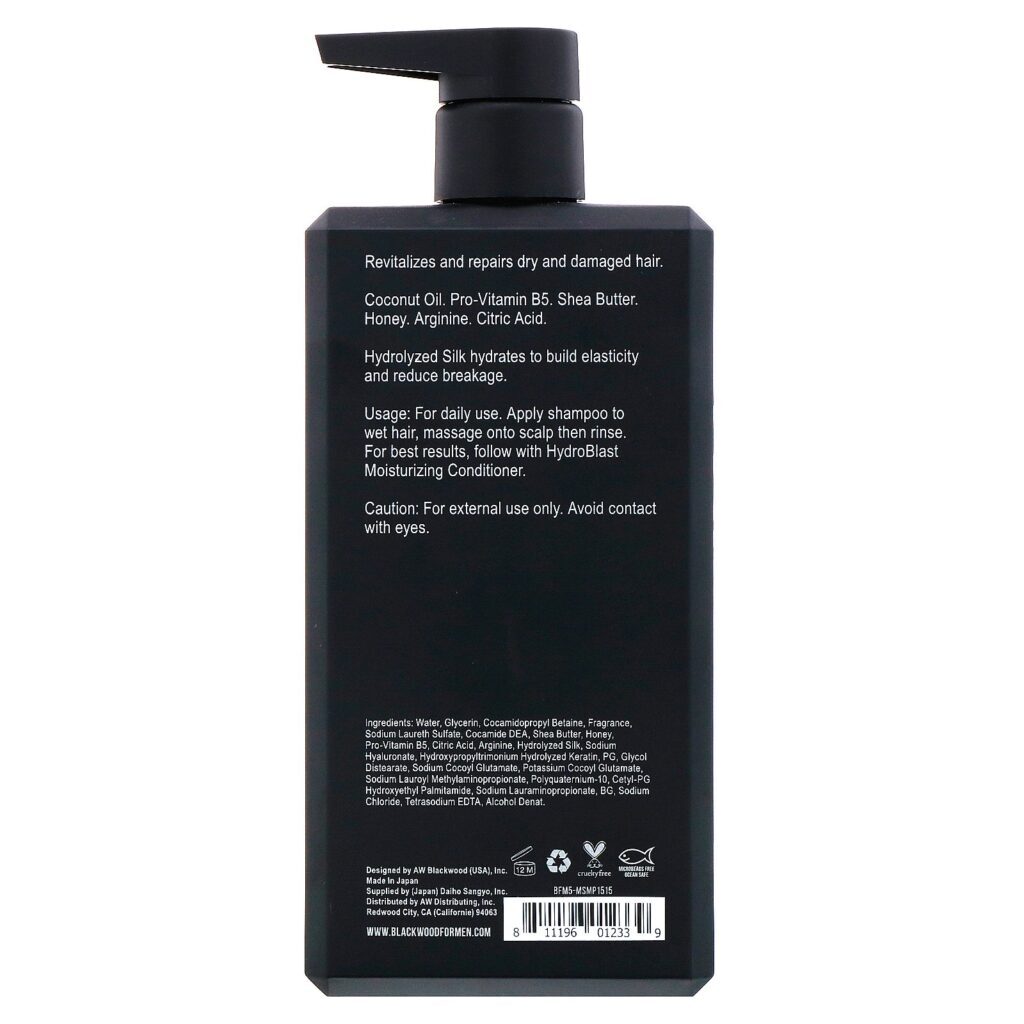 Blackwood For Men, Hydroblast, shampoo hidratante, masculino, 448,04 ml - Imagem 2