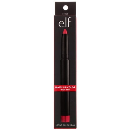 E.L.F., Batom Matte, Vermelho Rico, 0,05 oz (1,4 g) - Image 2