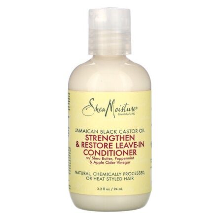 SheaMoisture, Jamaican Black Castor Oil, Strengthen & Restore Lave-In Conditioner, 3.2 fl oz (94 ml)