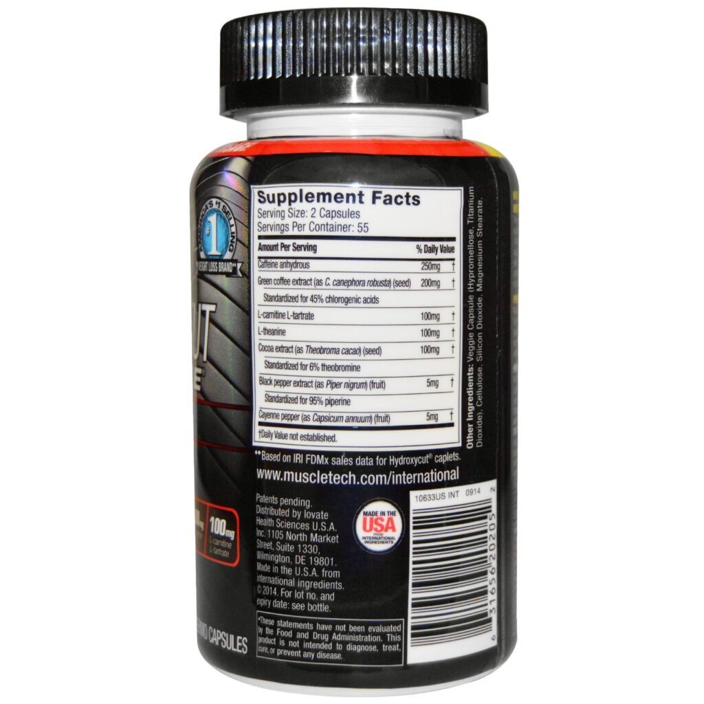 Hydroxycut, Performance Series, Hardcore Elite, 110 Thermo Caps de Liberação Rápida - Imagem 2