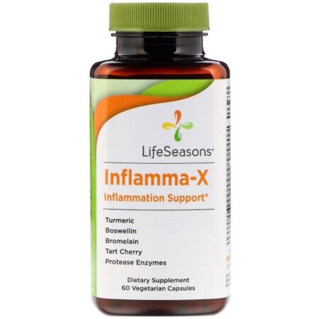 LifeSeasons, Inflamma-X, Suporte para a Inflamação, 60 Cápsulas Vegetarianas