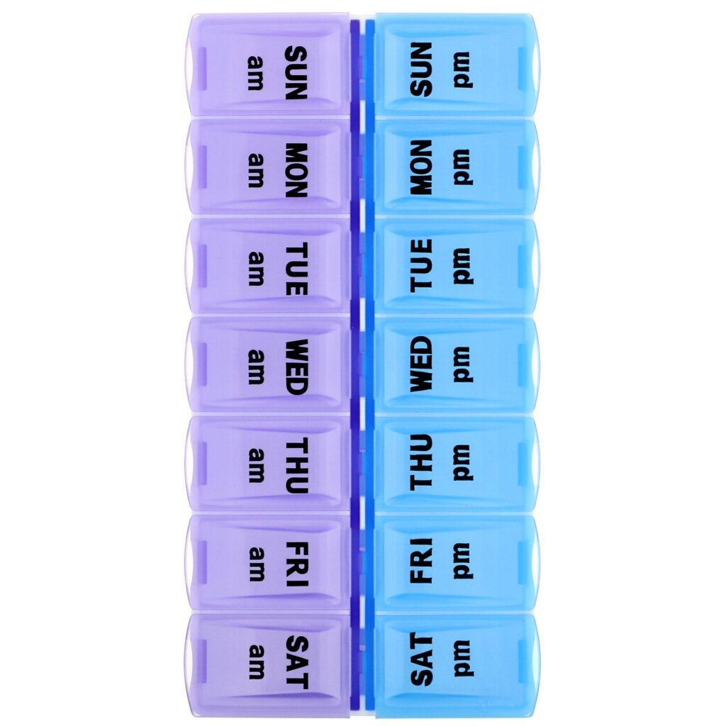 Apex, Pill Organizer with Decorative Sleeve, AM/PM, 2 Pill Organizers - Imagem 2