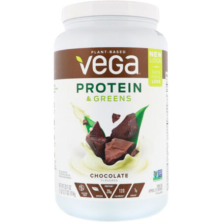 Vega, Proteína e Verduras, Sabor Chocolate, 814 g