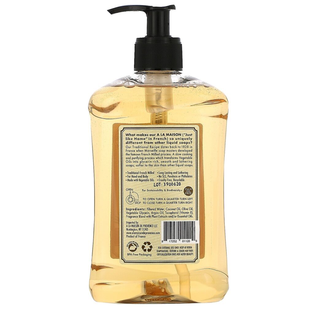 A La Maison de Provence, Sabão Líquido para Mãos e Corpo, Puro Coco, 16,9 fl oz (500 ml) - Imagem 2