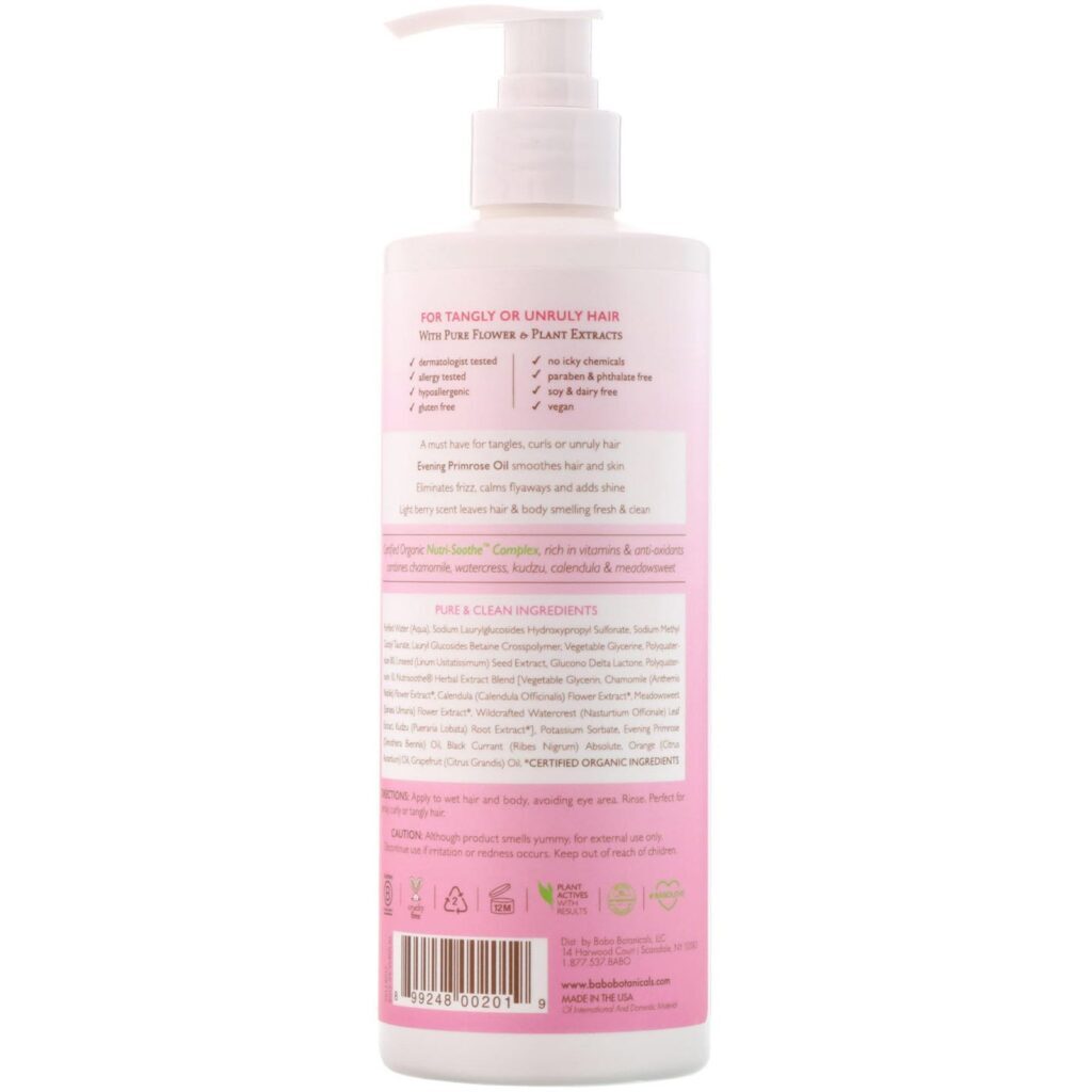 Babo Botanicals, Shampoo e Limpeza Suave, Frutas Vermelhas e Onagra, 16 fl oz (473 ml) - Imagem 2