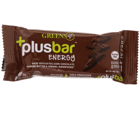 Greens Plus, Plusbar, Energy Chocolate, 12 Bars, 2 oz (59 g) Each - Image 4