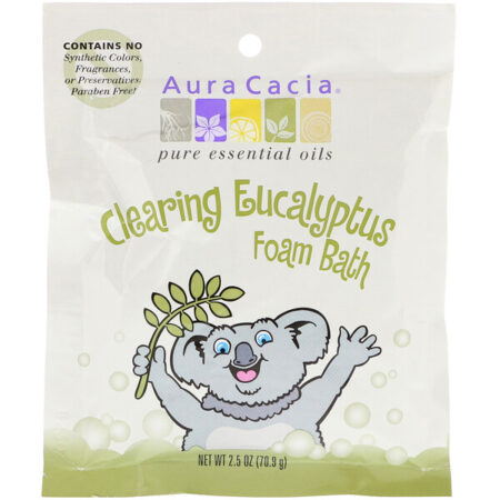 Aura Cacia, Banho de Espuma, Eucalipto Clareador, 2.5 oz (70,9 g)