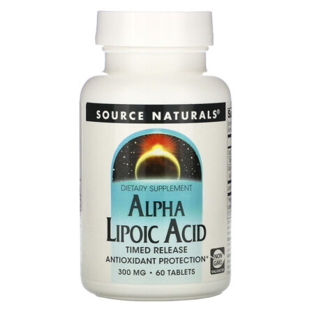 Source Naturals, Ácido Alfa Lipóico, Liberação Gradual, 300 mg, 60 Tabletes