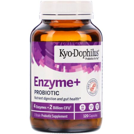 Kyolic, Kyo-Dophilus, Enzyme+ Probiotic, 2 Billion CFU, 120 Capsules - Image 3