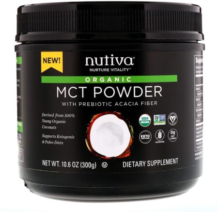 Nutiva, MCT Orgânico em Pó, 10,6 oz (300 g)