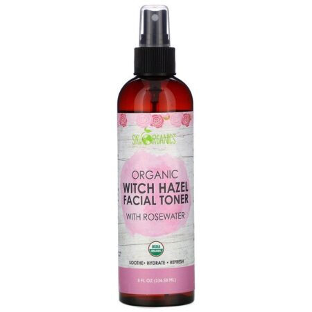 Sky Organics, Organic Witch Hazel Facial Toner with Rosewater, 8 fl oz (236.58 ml)