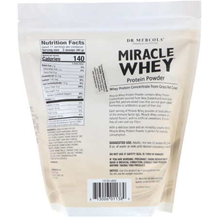 Dr. Mercola, Whey Milagre, Proteína em Pó, Chocolate, 1 lb (454 g) - Image 2