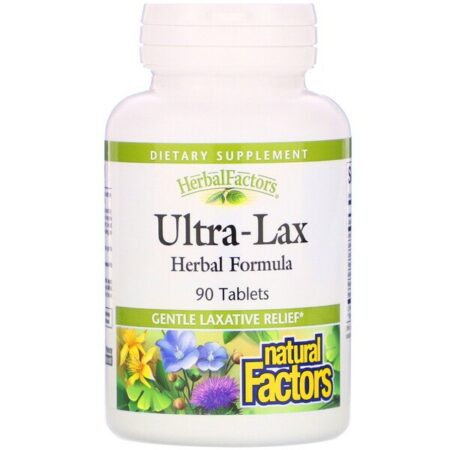 Natural Factors, Ultra-Lax, Fórmula Herbal, 90 tabletes