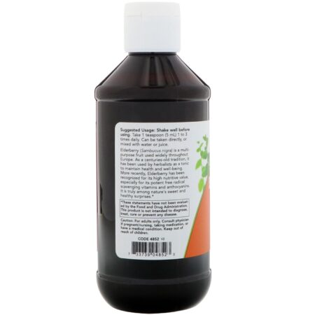 Now Foods, Sabugueiro Líquido, 237 ml (8 fl oz) - Image 3