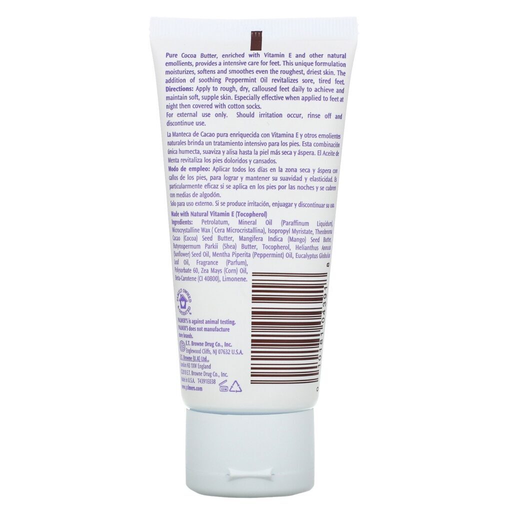 Palmer's, Cocoa Butter Formula with Vitamin E, Foot Magic, with Peppermint Oil & Mango Butter, 2.1 oz (60 g) - Imagem 2