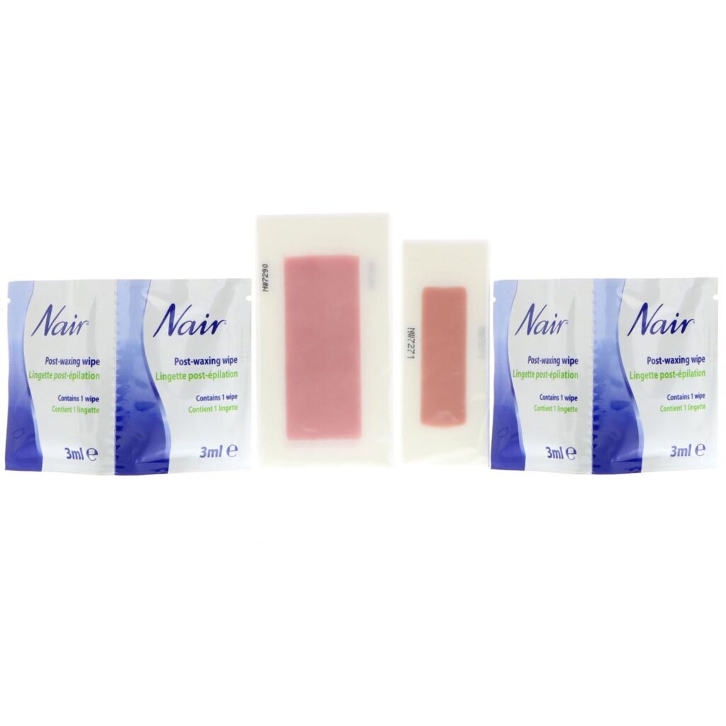 Nair, Removedor de Pelos, Folhas de Cera Prontas para Aplicação, Para Rosto e Biquini, 40 Folhas de Cera + 4 Lenços de Limpeza Posterior - Imagem 3