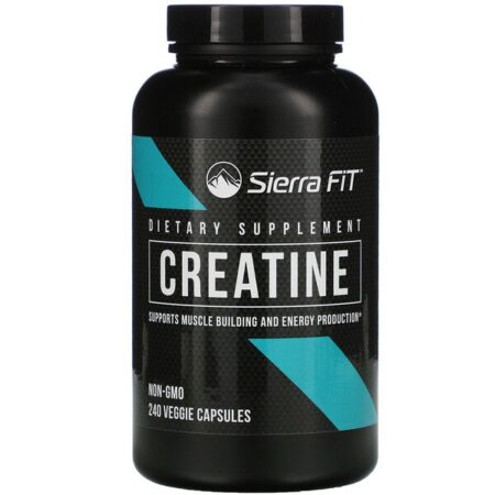 Sierra Fit, Creatina, 750 mg, 240 Cápsulas Vegetais