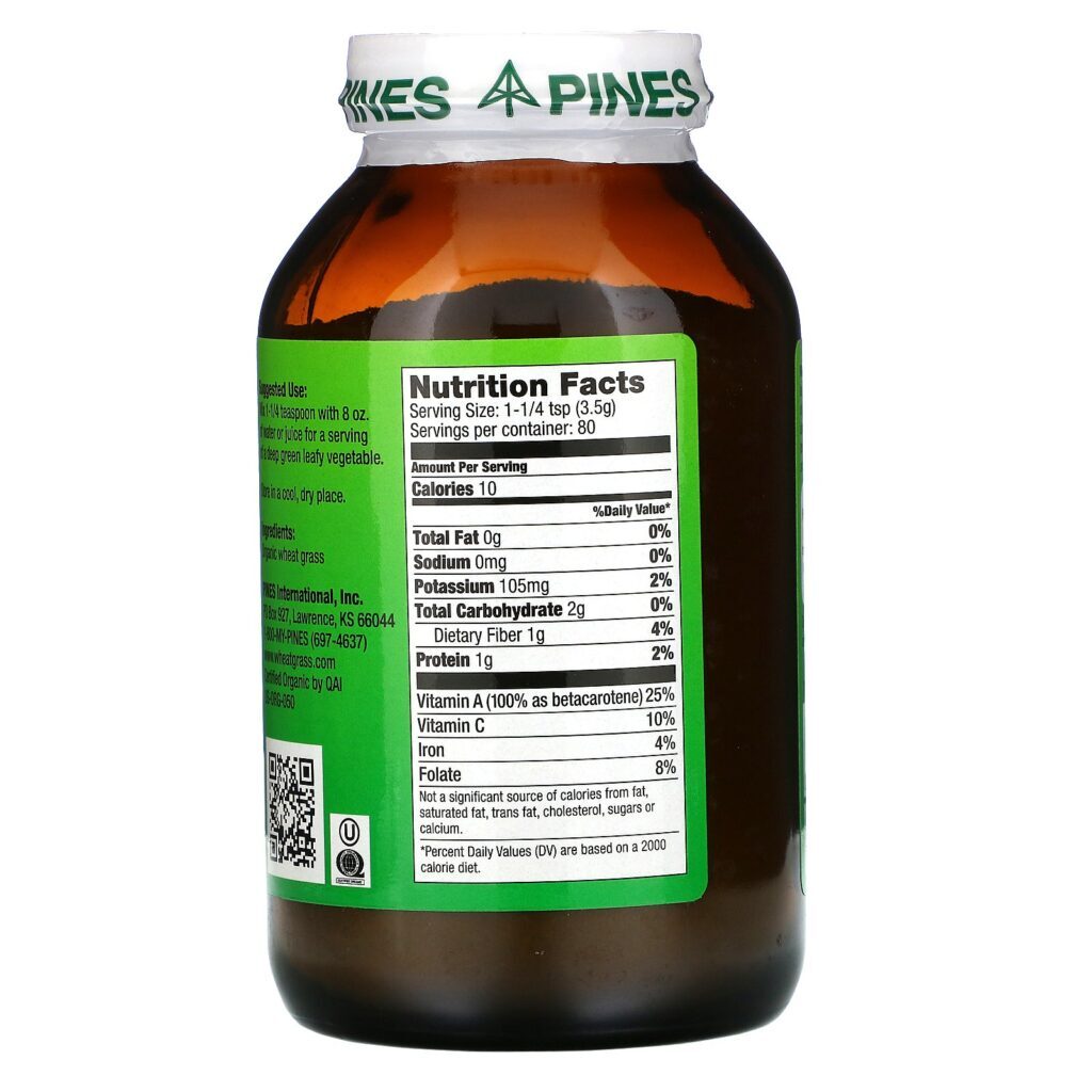 Pines International, Erva de Trigo em Pó, 10 oz (280 g) - Imagem 2
