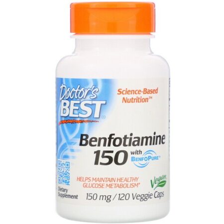 Doctor's Best, Benfotiamine 150 with BenfoPure, 150 mg, 120 Veggie Caps