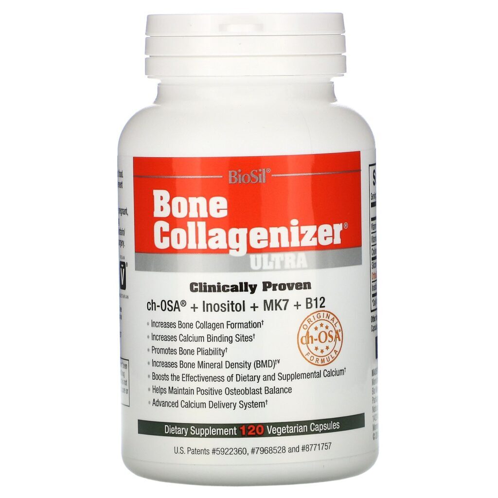 BioSil by Natural Factors, Bone Collagenizer Ultra, 120 Cápsulas Vegetais - Imagem 3