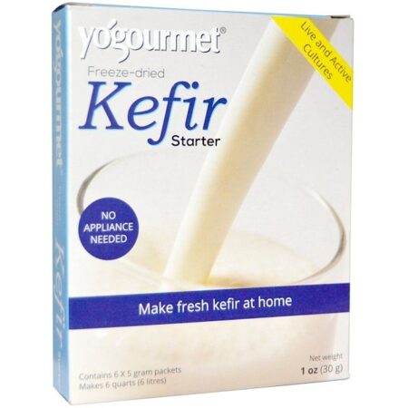 Yogourmet, Iniciador de Kefir, Liofilizado, 6 Pacotes, 5 g Cada