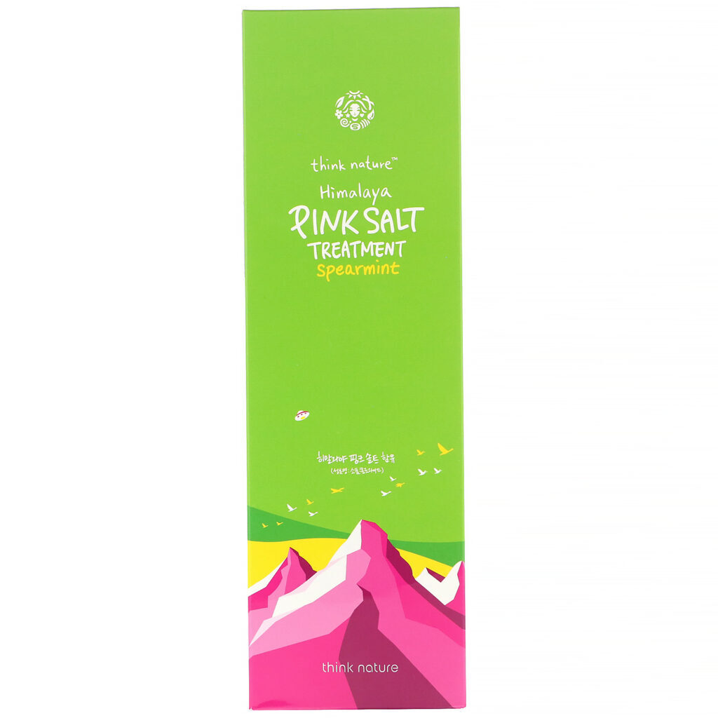 Think Nature, Tratamento de Sal Rosa do Himalaia, Hortelã, 235 ml (7,94 fl. oz) - Imagem 2