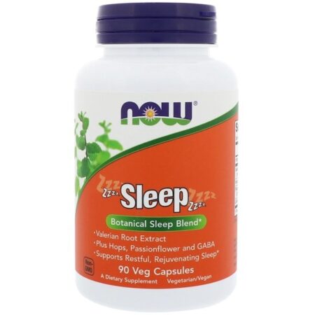 Now Foods, Sleep, Botanical Sleep Blend, 90 Cápsulas Vegetais