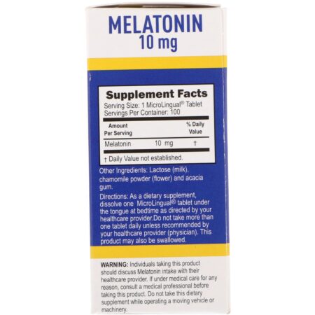 Superior Source, Melatonina, 10 mg, 100 Tabletes Microlinguais Dissolvem Instantaneamente - Image 2