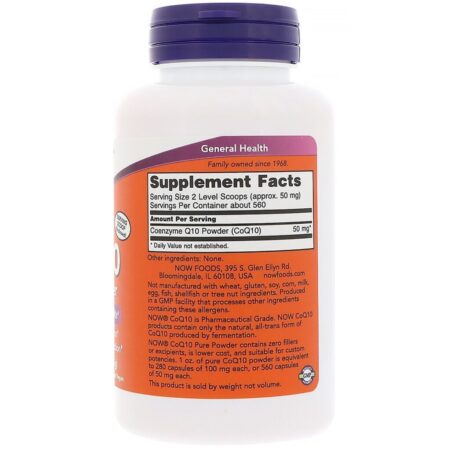 Now Foods, CoQ10, Pó 100% Puro, 1 oz (28 g) - Imagem 2