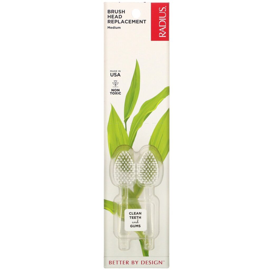 RADIUS, Brush Head Replacement, Medium, 2 Pack - Imagem 2