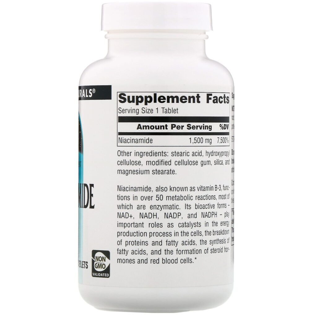 Source Naturals, Niacinamide B-3, 1,500 mg, 100 Tablets - Imagem 2