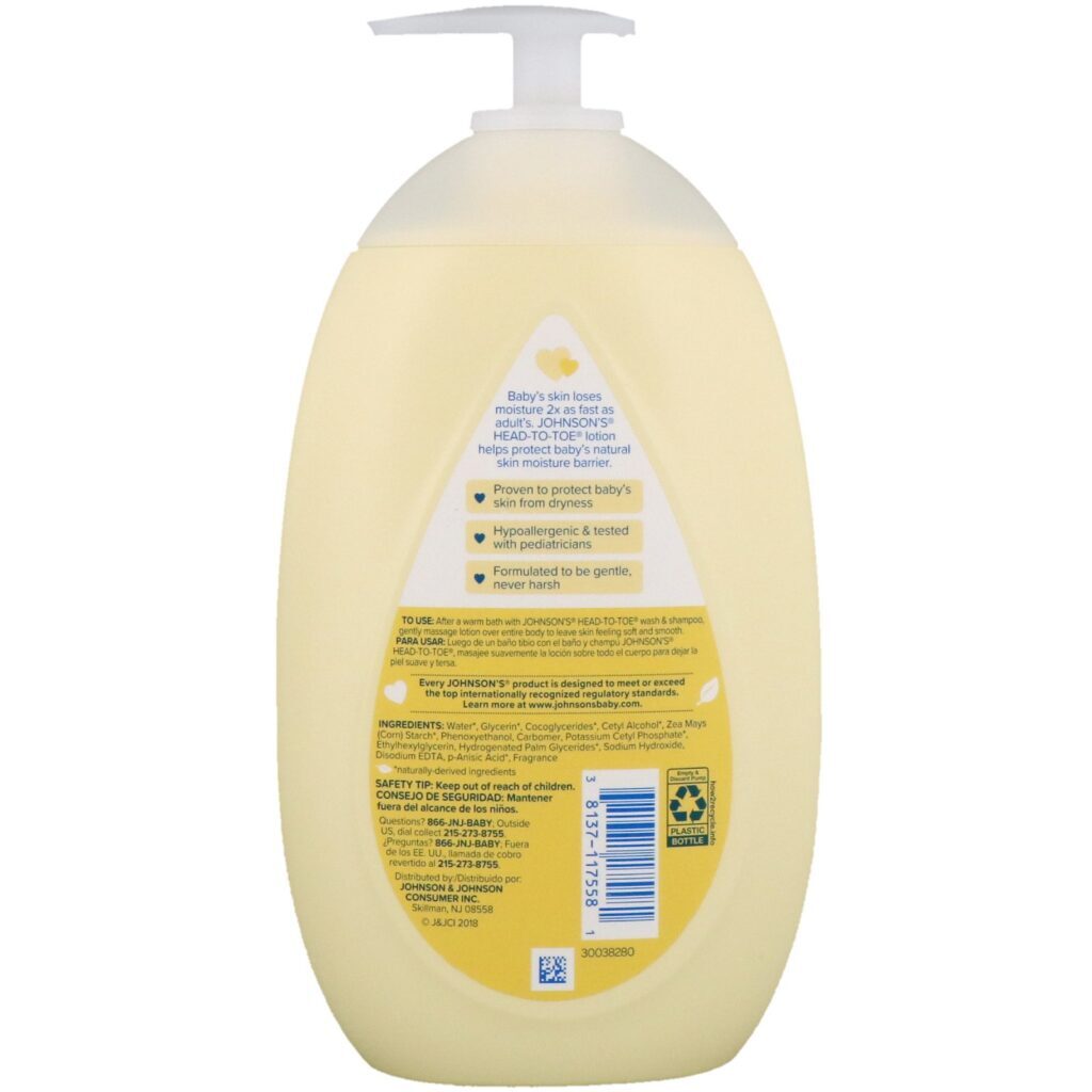 Johnson & Johnson, Head-To-Toe, Loção, 16,9 fl oz (500 ml) - Imagem 2