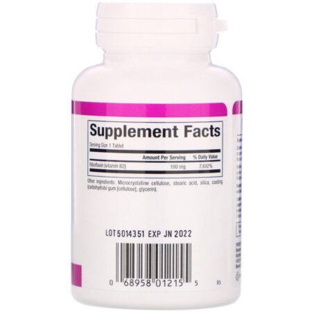 Natural Factors, Vitamin B2, Riboflavin, 100 mg, 90 Tablets - Imagem 2