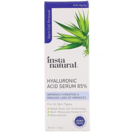 InstaNatural, Hyaluronic Acid Serum 85%, Anti-Aging, 1 fl oz (30 ml) - Image 2