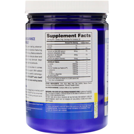 Gaspari Nutrition, Aminolast, Supercombustível de BCAA para Recuperação e Resistência, Limonada, 14,8 oz (420 g) - Image 2