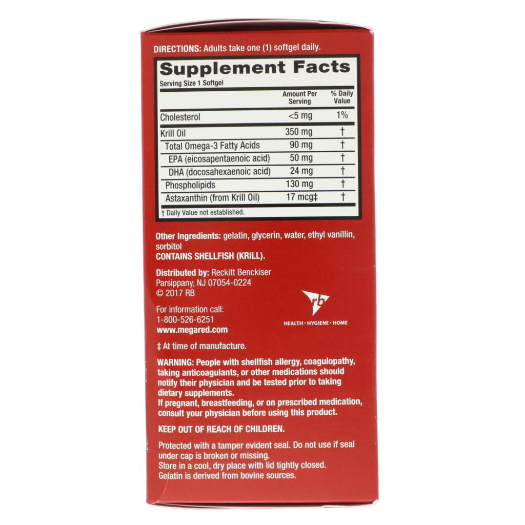 Schiff, MegaRed, Superior Óleo de Krill Omega-3, 350 mg, 120 Cápsulas gelatinosas - Imagem 2