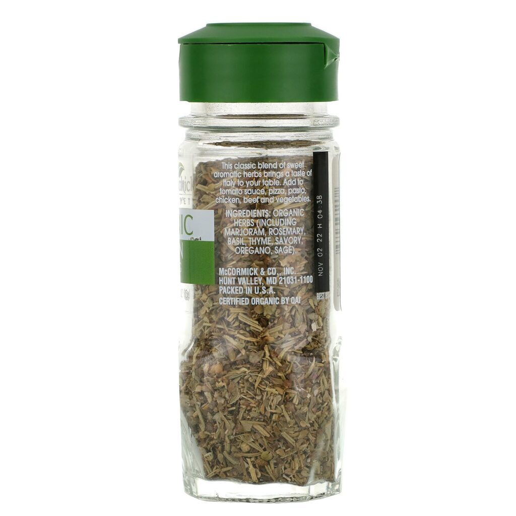 McCormick Gourmet, Orgânico, Tempero Italiano, 0,55 oz (15 g) - Imagem 2