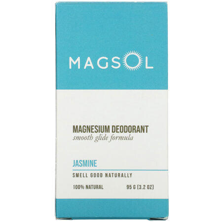 Magsol, Magnesium Deodorant, Jasmine, 3.2 oz (95 g) - Image 2