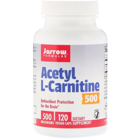 Jarrow Formulas, Acetil L-Carnitina, 500 mg, 120 Cápsulas Vegetais