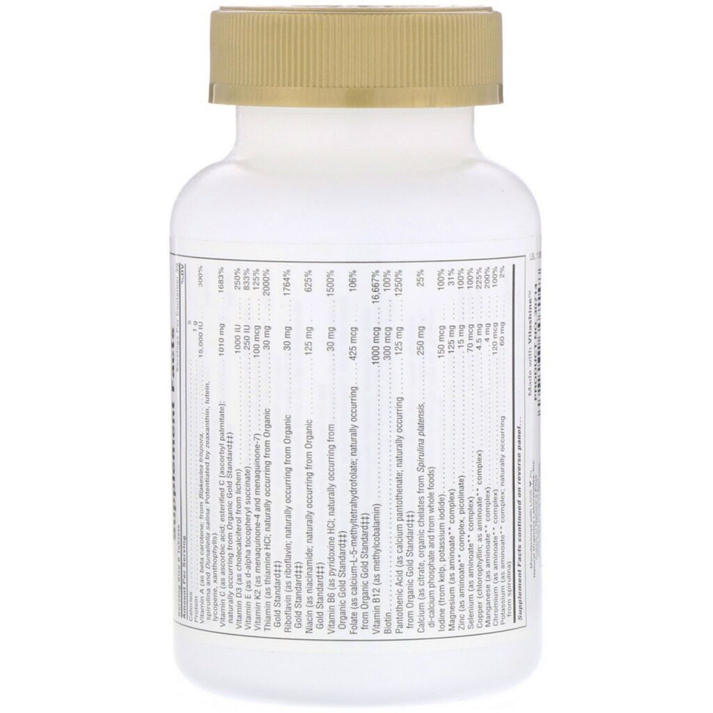 Nature's Plus, Source of Life, Gold, Mini-comprimidos. O Melhor Suplemento Multivitamínico com Alimentos Integrais Concentrados, 180 Comprimidos - Imagem 2