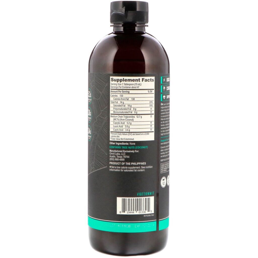 Onnit, MCT Oil, Unflavored, 24 fl oz (709 ml) - Imagem 2