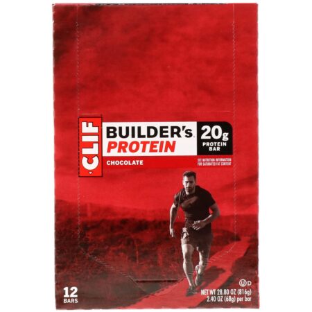 Clif Bar, Barra de Proteínas Builder's, Chocolate, 12 Barras, 68 g (2,40 oz) Cada - Image 2