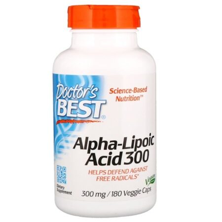 Doctor's Best, Ácido Alfalipoico, 300 mg, 180 Cápsulas Vegetais