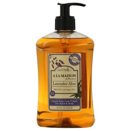 A La Maison de Provence, Sabonete para mãos e corpo, lavanda e aloe, 16,9 fl. oz. (500 mL)